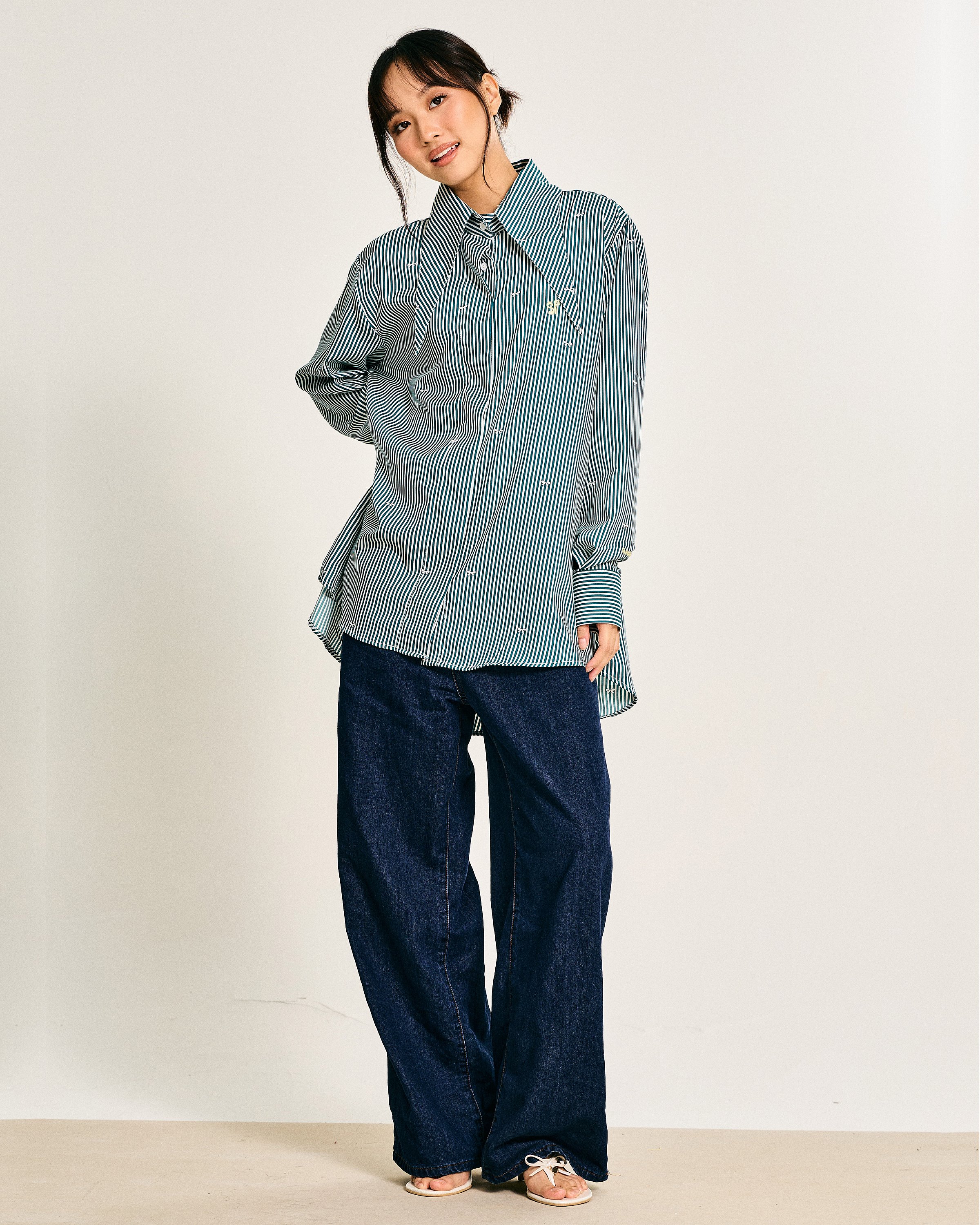 VINA STRIPED PRINT IN GREEN