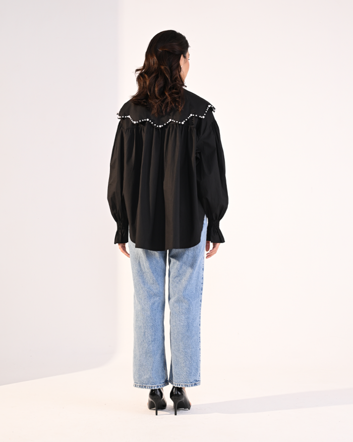 AYLEEN TOP IN BLACK