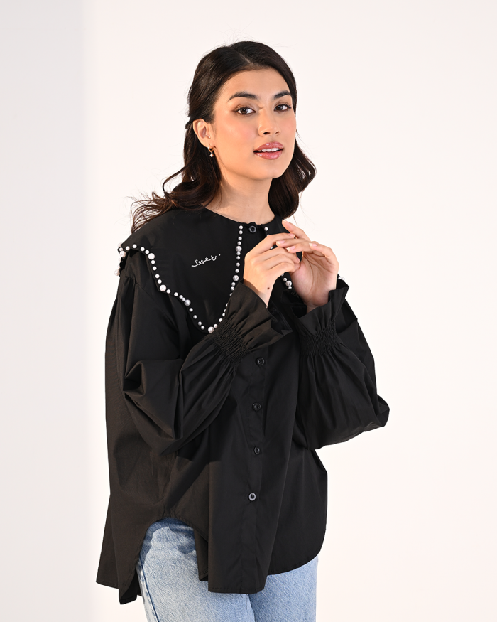AYLEEN TOP IN BLACK