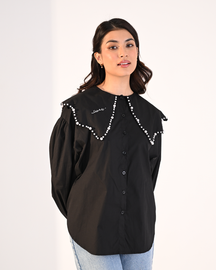 AYLEEN TOP IN BLACK