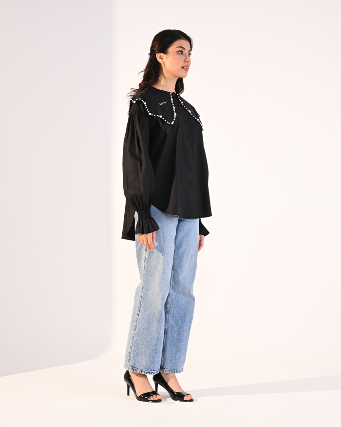 AYLEEN TOP IN BLACK