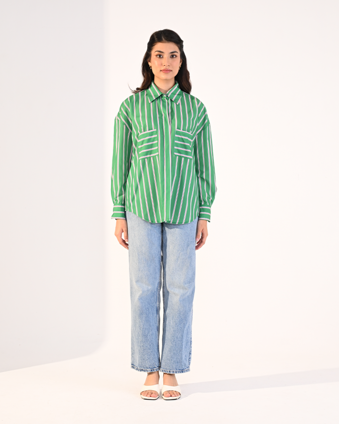 MELODY TOP IN GREEN