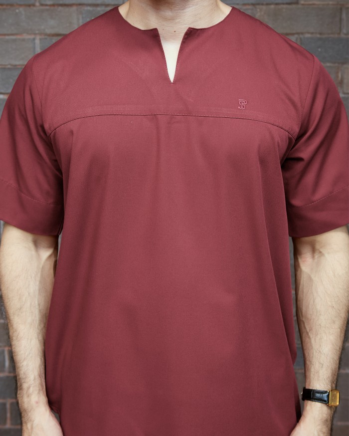 KURTA BADR IN MAROON