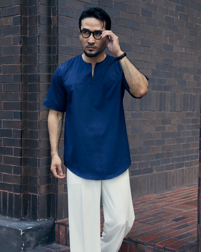 KURTA BADR IN NAVY BLUE