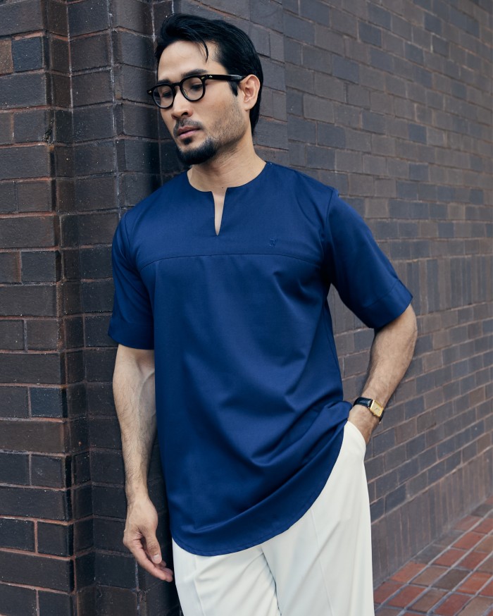 KURTA BADR IN NAVY BLUE