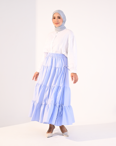 RAISSA SKIRT IN SOFT BLUE