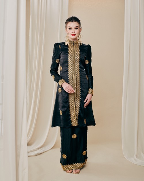 DEF LAMIA KEBAYA SAREE IN BLACK