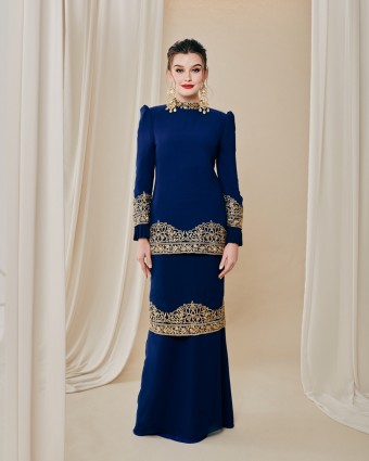 MEKHALA SAREE KURUNG IN ROYAL BLUE