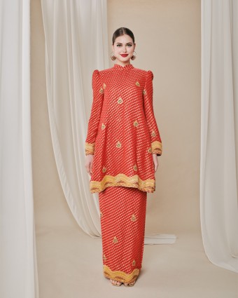 ANJALI IN MANDARIN RED