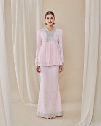 NETHRA KURUNG PEPLUM IN SOFT PINK