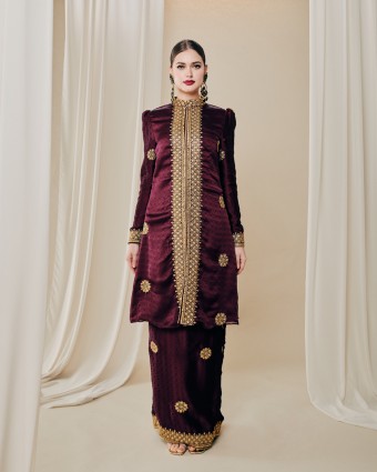 LAMIA KEBAYA SAREE IN PURPLE