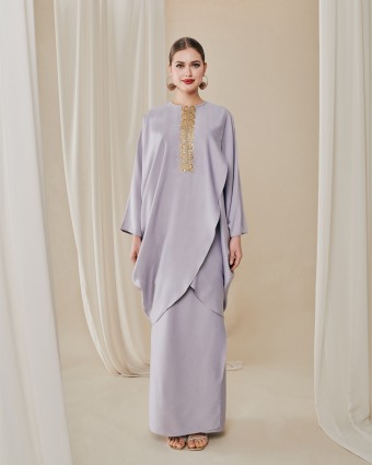 ANCHAL CAFTAN IN GREY SILVER