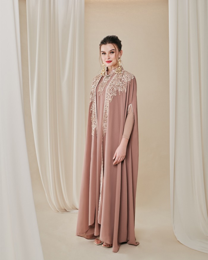 RHEA CAFTAN IN ROSE GOLD