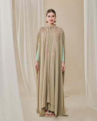 RHEA CAFTAN IN PISTACHIO
