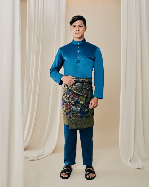 BAJU MELAYU IN TEAL BLUE