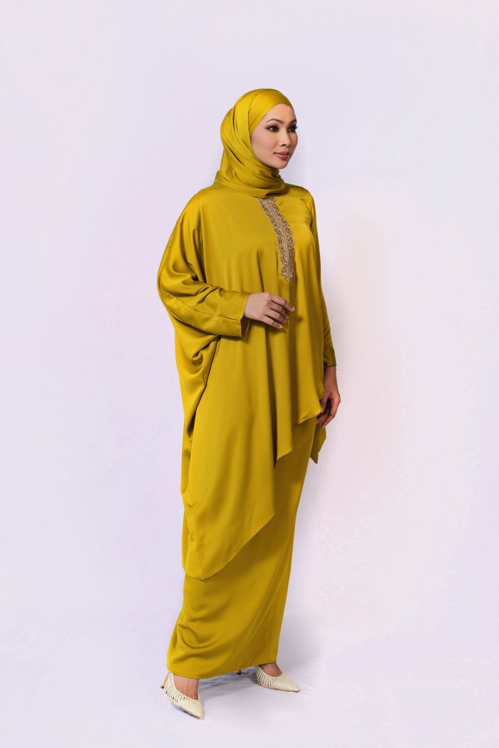 SP RAYA IN LEELA KAFTAN (CANONRY YELLOW)