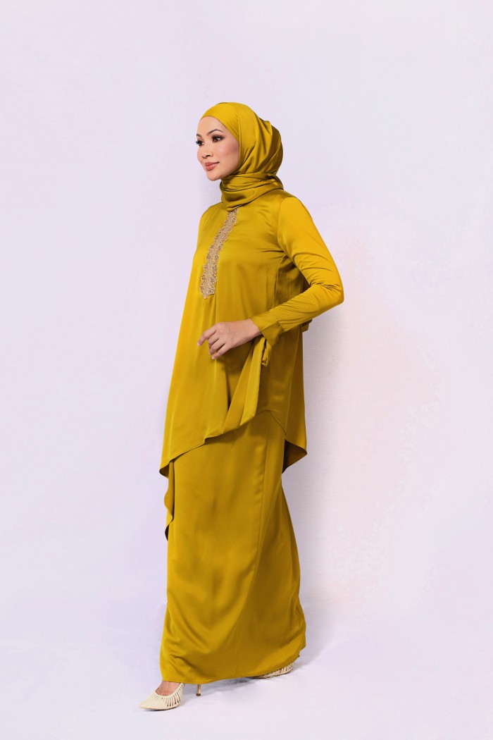 SP RAYA IN LEELA KAFTAN (CANONRY YELLOW)