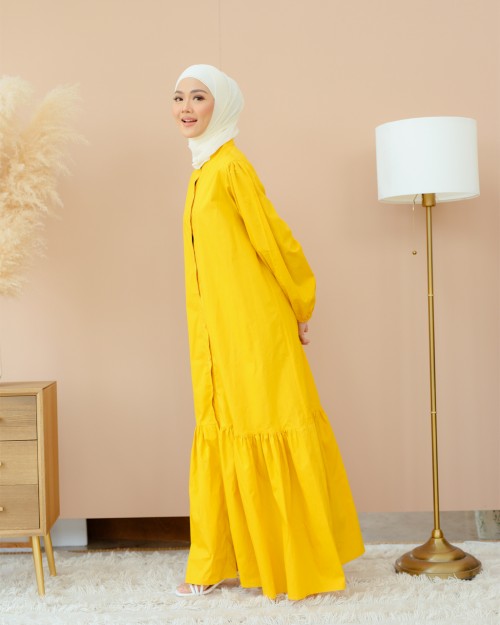SOFEA DRESS IN MUSTARD