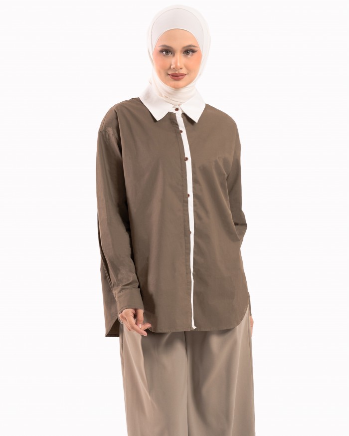 AMARA TOP IN BROWN