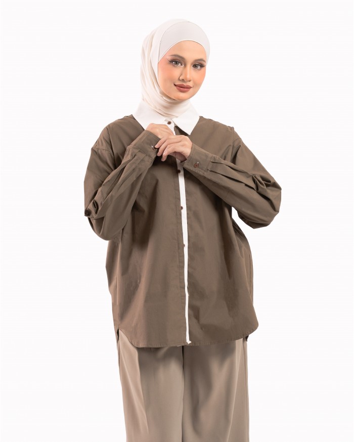 AMARA TOP IN BROWN