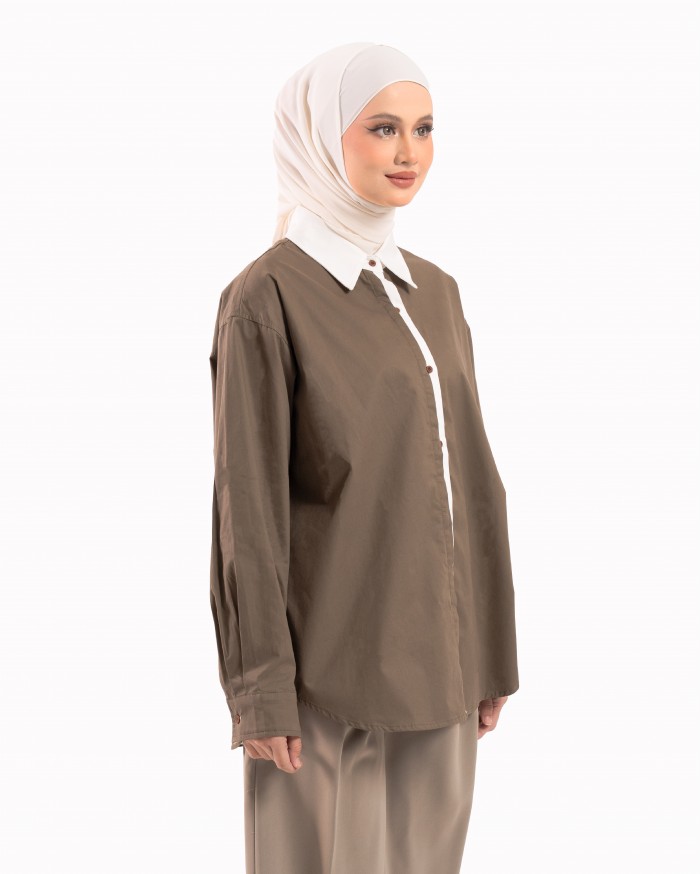 AMARA TOP IN BROWN