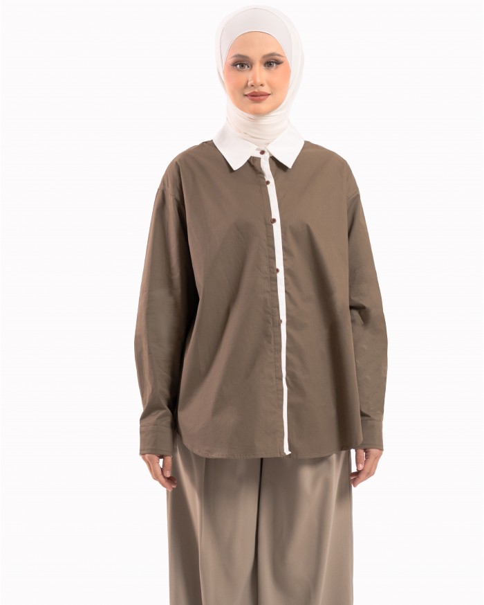AMARA TOP IN BROWN