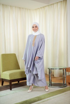 ANSHIKA CAFTAN IN LILAC GREY