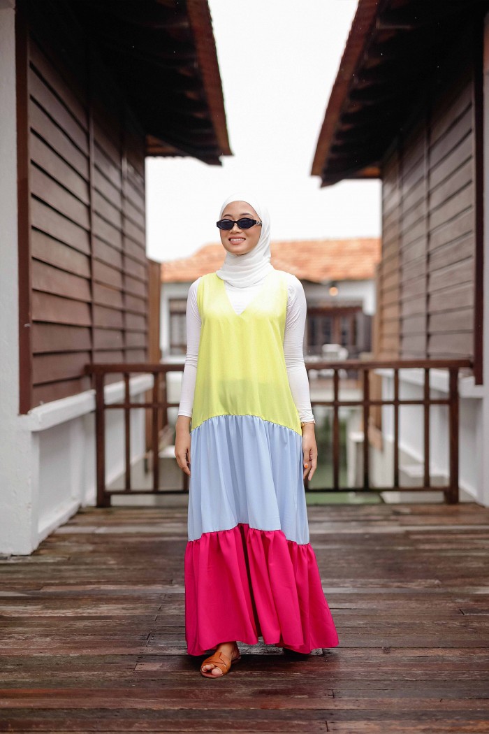 BAY DRESS IN NEON YELLOW