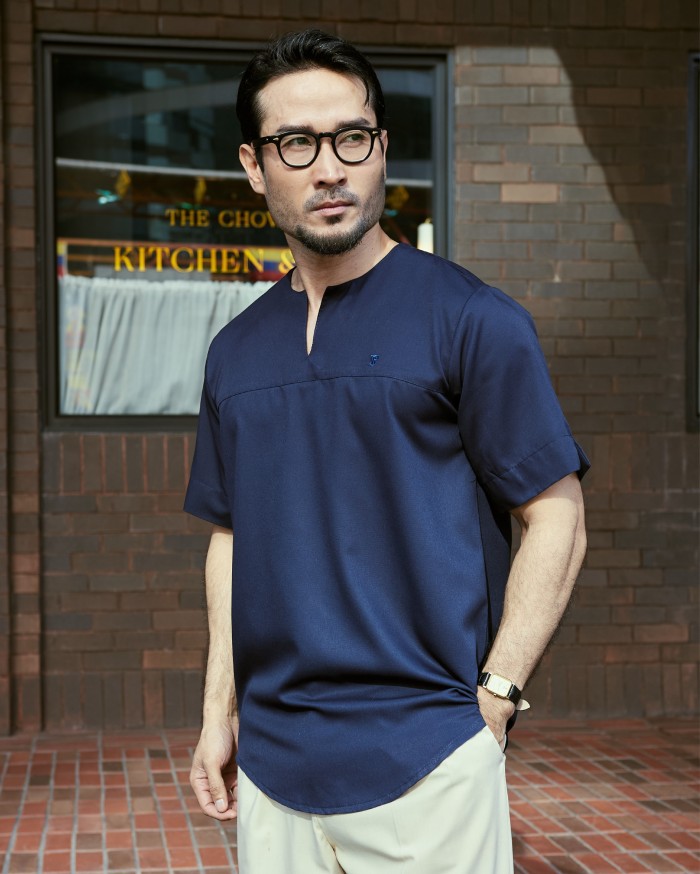 KURTA BADR IN DARK BLUE