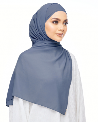 MALIQA SHAWL IN DENIM BLUE