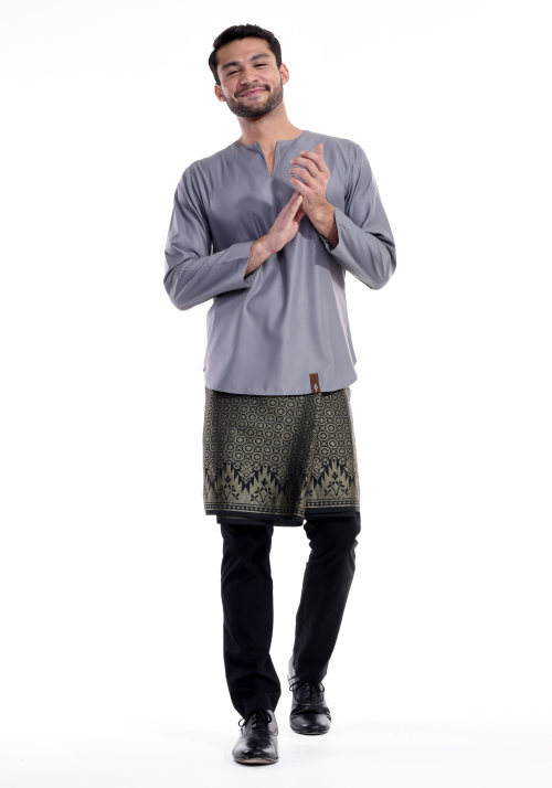 TAJ KURTA IN DARK GREY
