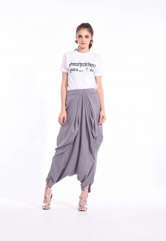 MAHARANI PANTS OXFORD QUARTER DARK GREY