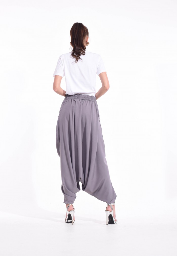 MAHARANI PANTS OXFORD QUARTER DARK GREY