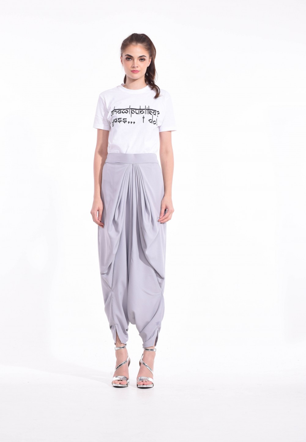 MAHARANI PANTS LUNAR ECLIPSE LIGHT GREY