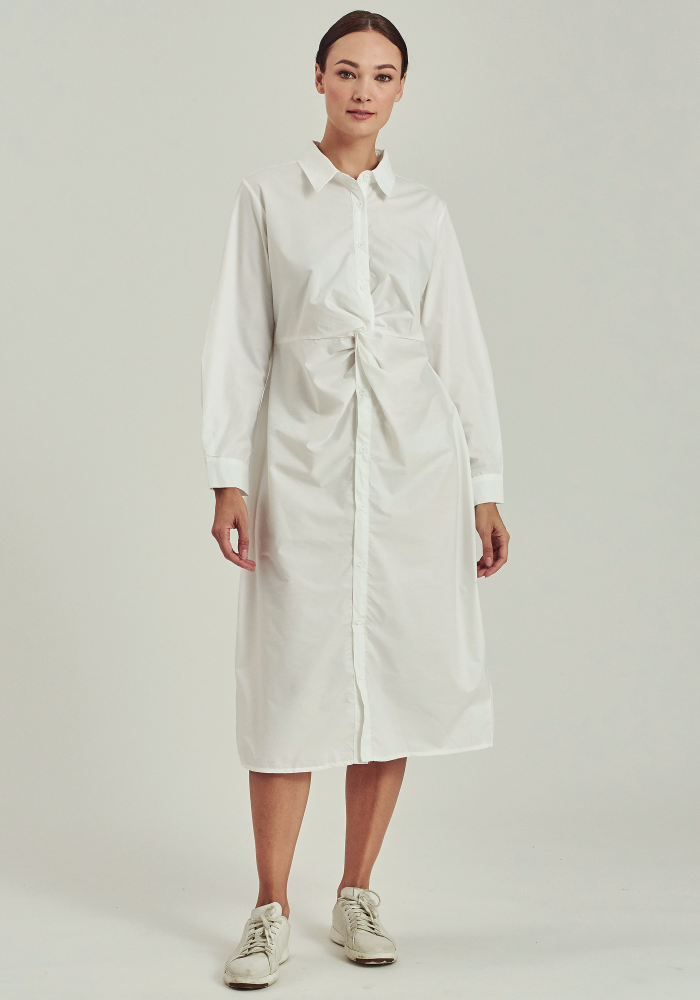 EDORA LONG SHIRT IN WHITE