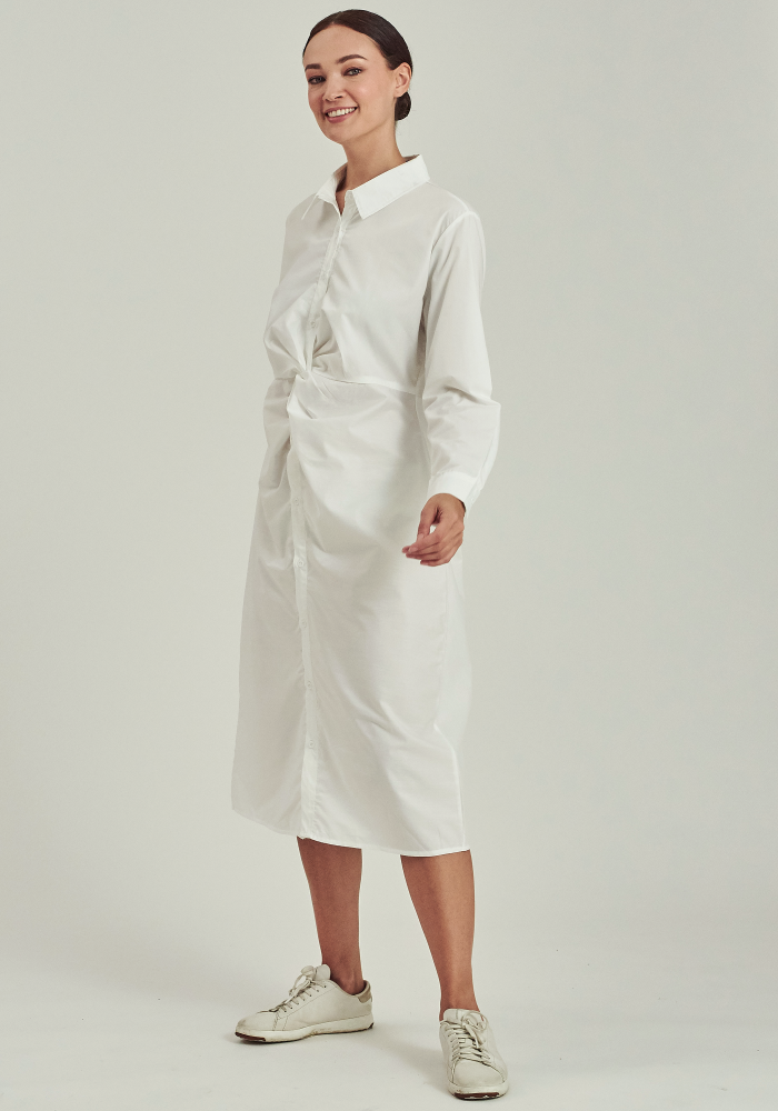 EDORA LONG SHIRT IN WHITE