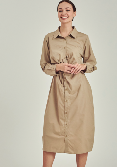 EDORA LONG SHIRT IN BROWN