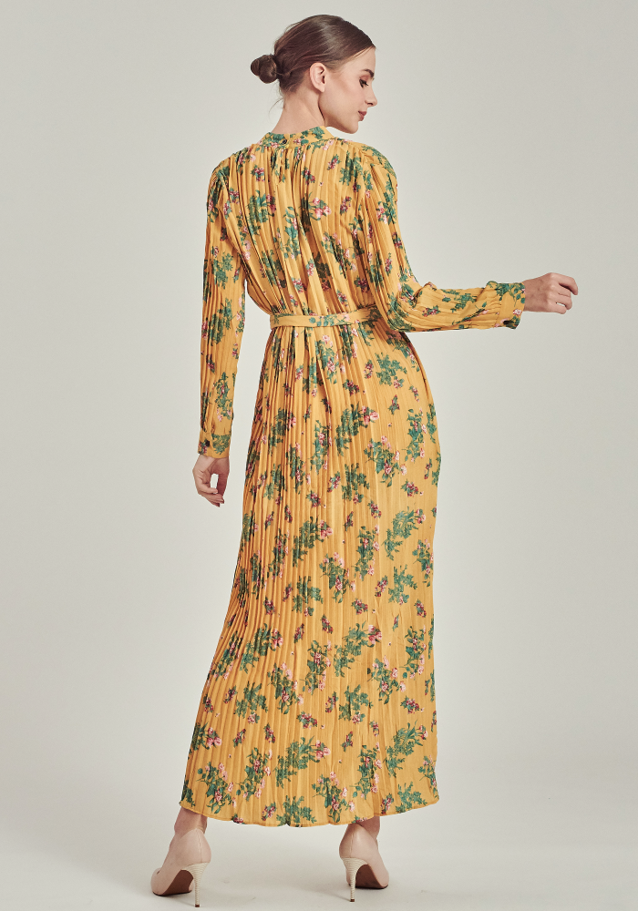 KRISSY DRESS IN FLORAL YELLOW