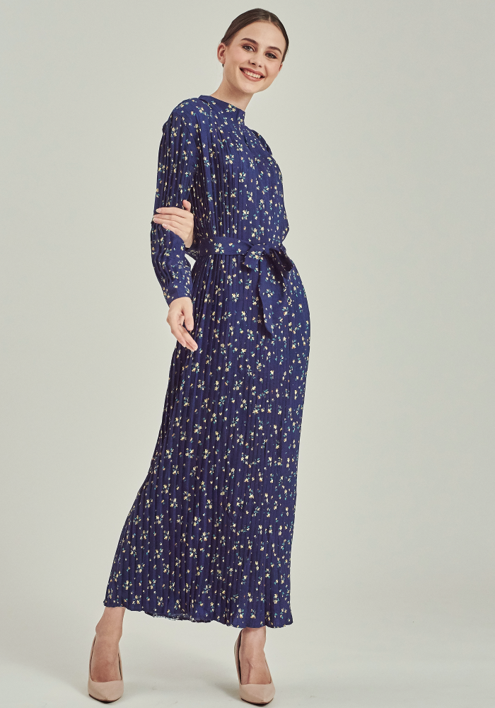 KRISSY DRESS IN VINTAGE DARK BLUE