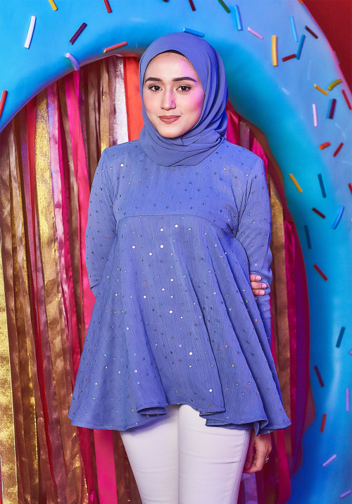 KIARA DOLL TOP IN SERENITY BLUE