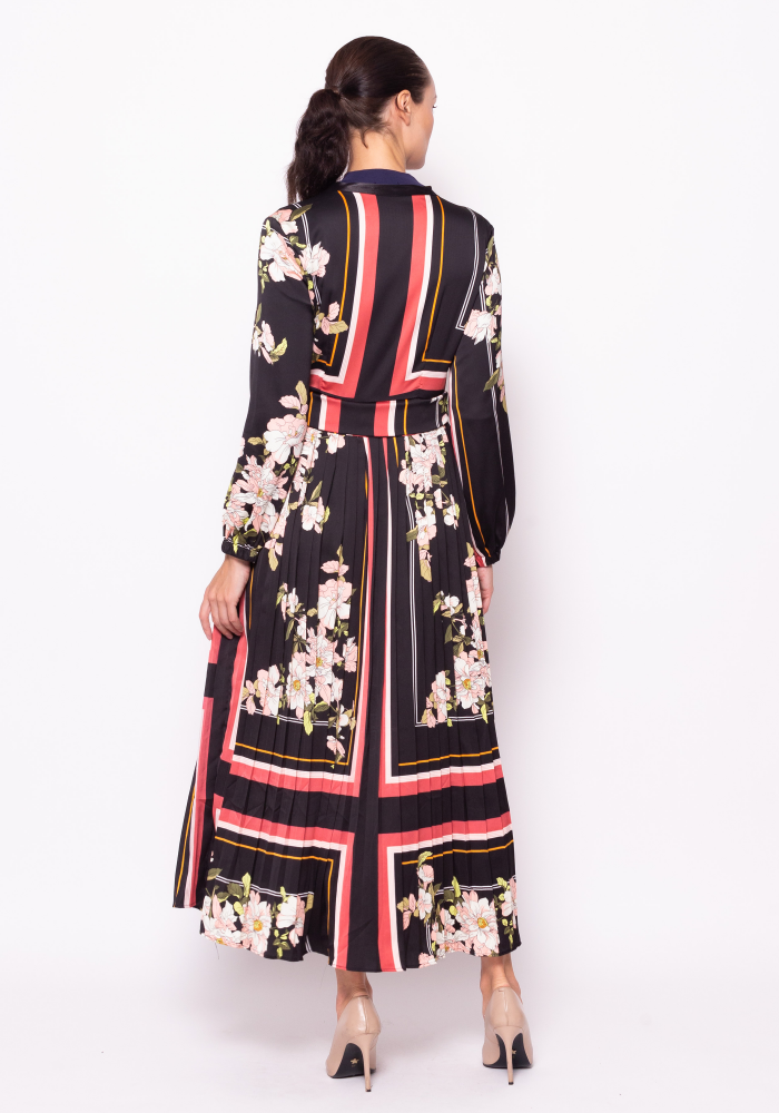 JANICE DRESS BLACK PRINTED FLORAL