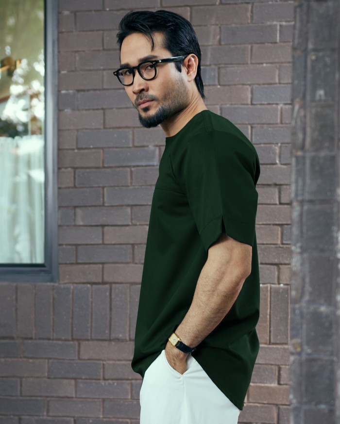 KURTA BADR IN EMERALD GREEN