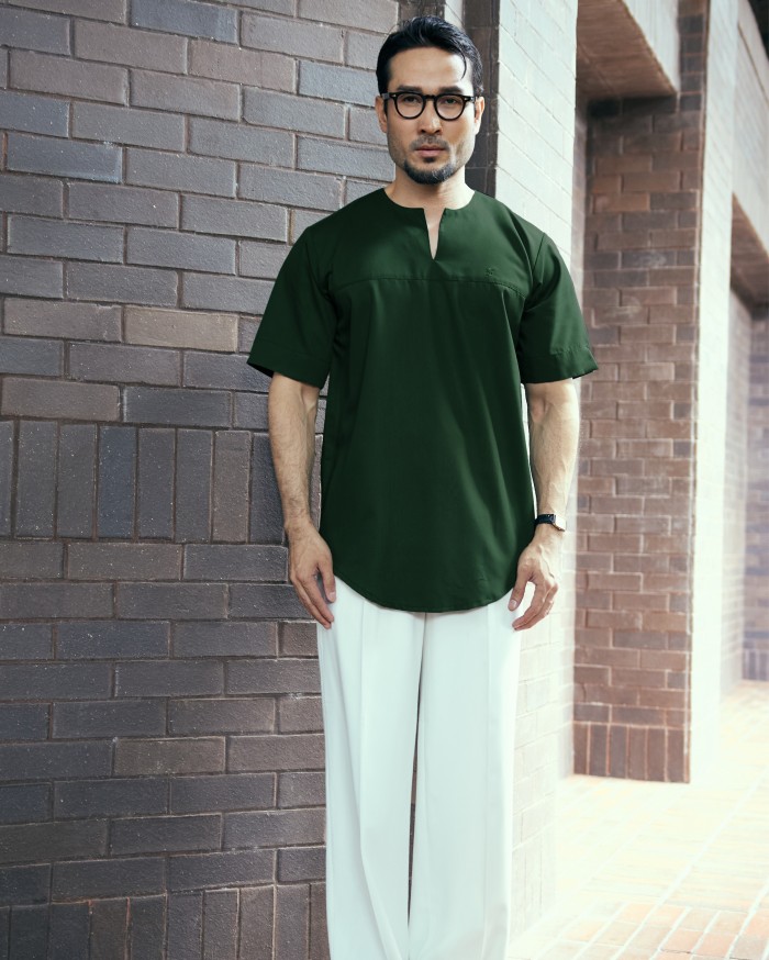 KURTA BADR IN EMERALD GREEN