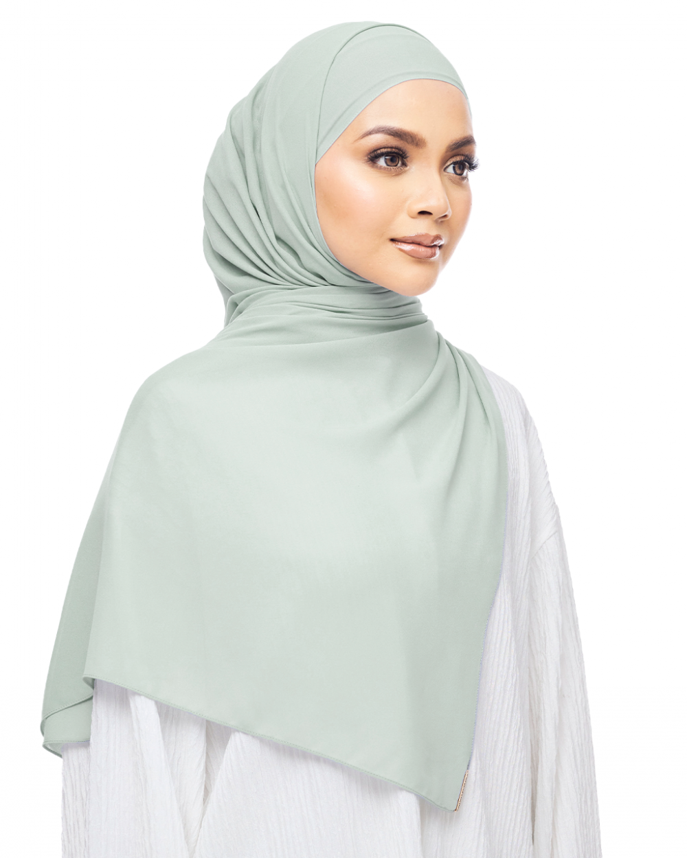 MALIQA SHAWL IN GREEN TEA