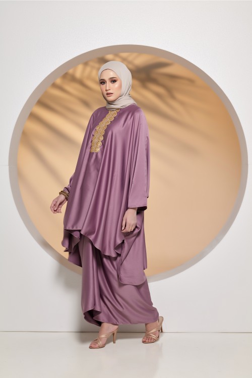 RANI CAFTAN IN ICY PLUM