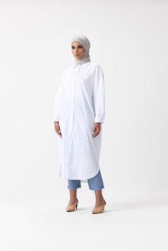 MADISON LONG SHIRT IN WHITE