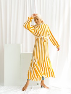 LASELLE DRESS IN WHITE YELLOW