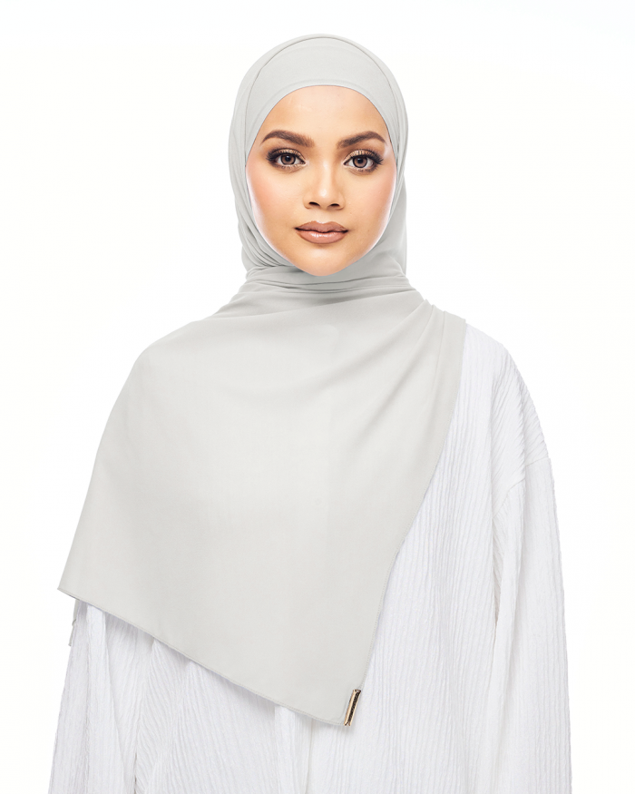 MALIQA SHAWL IN LIGHT GREY