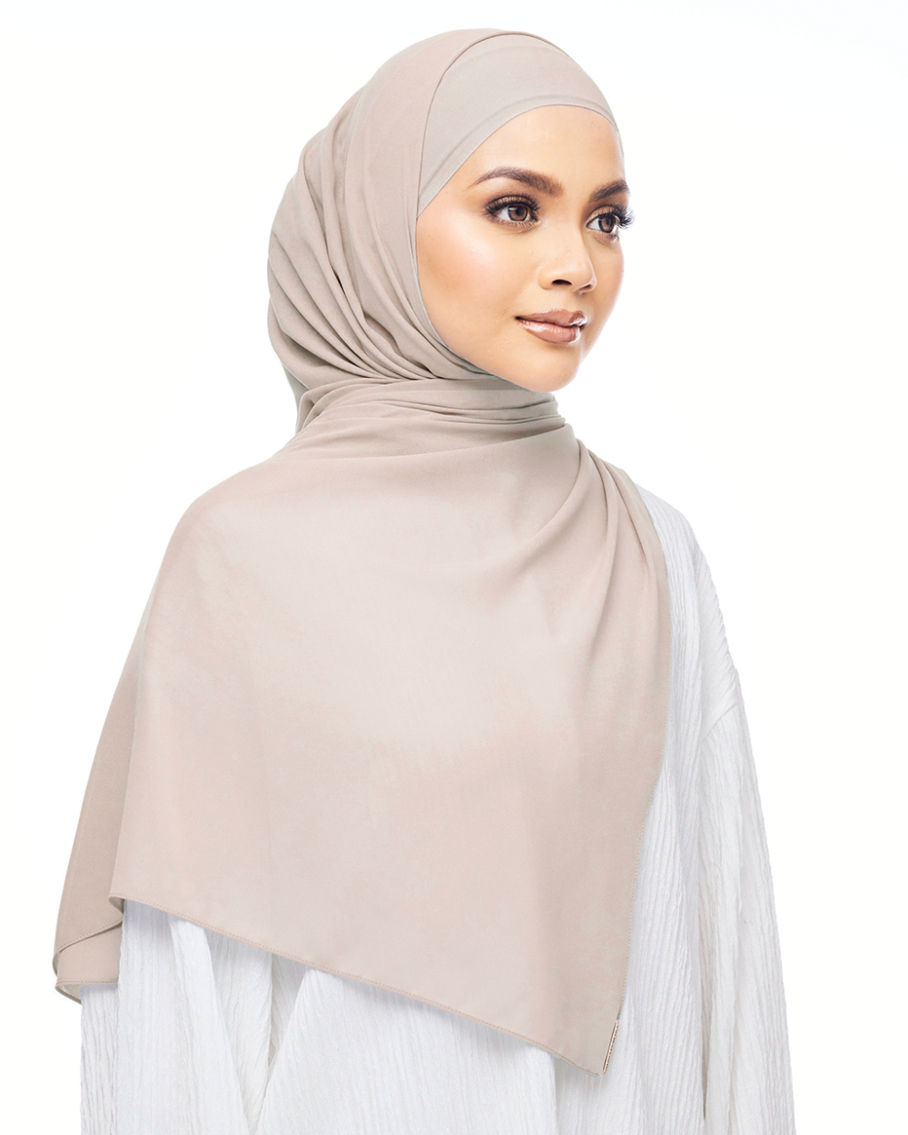 MALIQA SHAWL IN LIGHT NUDE