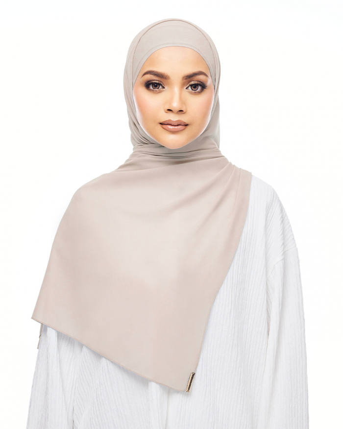 MALIQA SHAWL IN LIGHT NUDE